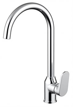 Смеситель для кухни Bravat F7191238CP-RUS с высоким поворотным изливом ELER, 184887 T0004370 - фото 5406479
