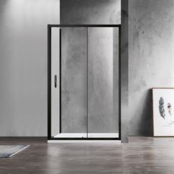 Душевой уголок AZARIO MILTON 1131-R 1200*800*2000, без поддона, стекло прозрачное 6 мм, чёрный профиль, с покрытием Easy clean, AZ-ND1131-R 1200 BLACK T0043633 - фото 5444211