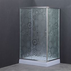 Душевой уголок COMFORTY 33P прозрачное стекло с рисунком узоры, с поддоном, 1200*800*1950 T0050155 - фото 5444242