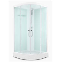 Душевая кабина DOMANI-SPA Delight Slim 99 низкий поддон, белая стеклянная задняя панель, сатин матированное стекло, б/э, DS01DS99LWM00 T0046592 - фото 5445549