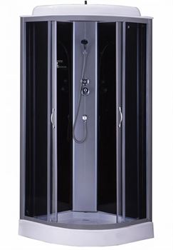 Душевая кабина Loranto серая, стекло 4мм, поддон 13 см, CS-6611 G, 100*100*215 T0057832 - фото 5445585