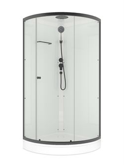 Душевая кабина Domani-Spa Simple 99 V1.2 Black с крышей, DS01Sm99LWCl00.Gt-V1.2-Black T0064216 - фото 5445609