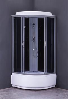Душевая кабина LORANTO CS-6690 G, 90*90*215, выс. серая, стекло 4мм, поддон 40 см T0019169 - фото 5445706