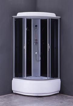 Душевая кабина LORANTO CS-6610 G, 100*100*215, выс. серая, стекло 4мм, поддон 40 см T0019166 - фото 5445708