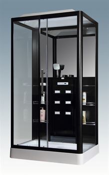 Душевая кабина LORANTO CS 127-3A R 90*120*215 см черная (правая) аналог CS-008, 00035779 T0019107 - фото 5445808