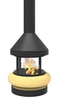 Готовый дровяной каминокомплект TRAFORART ZEUS CENTRAL со стеклом M206821 - фото 5562139