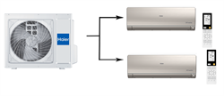 Мульти сплит-система на 2 комнаты Haier Leader Super Match 2U50S2SM1FA-3/AS35S2SF2FA-G*2шт M224176 - фото 5738648