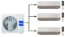 Мульти сплит-система на 3 комнаты Haier Flexis Super Match 3U70S2SR5FA/AS25S2SF2FA-G*3шт M223736 - фото 5739459