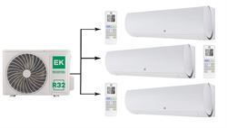Мульти сплит-система на 3 комнаты Euroklimat Futura EKSF-20HNSх3/EKOG-70HIS3 M215350 - фото 5739510