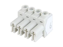 Разъём Wieland 4P, серый, мама A14230 - фото 5785062