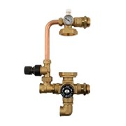 Насосно-смесительный узел STOUT - 1  (термоклапан 30-60°C, байпас, без насоса) CSDG-0020-002000