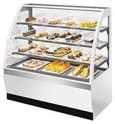 Витрина кондитерская Chilz VETE 90 белый глянец, шлифованная нержавейка E128556