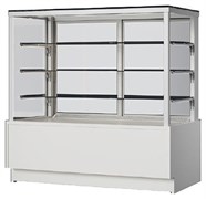 Витрина кондитерская ENTECO MASTER СУЛА 2 90 (встроенный агрегат) с боковинами коричнево-золотая E224170