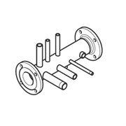 Труба соединительная с гильзами для датчиков, DN65 Vaillant 0020151832