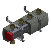 Распределительная гребенка Huch Entec ECO 2 1 1/2 х1 1/2 , 3вых., сталь черная 105.20.025.RD1~