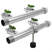 Коллектор Grundfos CMBE TWIN 1 1/2 х1 1/4 , 4вых., c шаровыми кранами, сталь нерж. 99229453