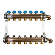 Коллектор Watts HKV 1 х3/4 , 7вых., c клапанами, латунь, (компл) 10004182
