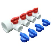 Коллектор Valfex STANDARD 40х20, 4вых., c шаровыми кранами, PPR 101134004