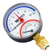 Термоманометр радиальный F+R828, 80 мм, 0-10 бар, 0-120 С 10025525