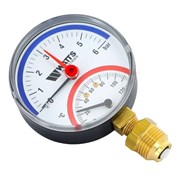 Термоманометр радиальный F+R828, 80 мм, 0-6 бар, 0-120 С 10018749