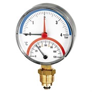 Термоманометр радиальный F+R828, 80 мм, 0-4 бар, 0-120 С 10025526