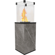 Газовый уличный обогреватель Kratki PATIO/MINI/M/G31/37MBAR/Q/N/P/G - NATURALI PIETRA GREY с ручным управлением M130782