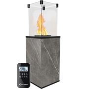 Газовый уличный обогреватель Kratki PATIO/MINI/G31/37MBAR/Q/N/P/G - NATURALI PIETRA GREY с пультом ДУ M130783