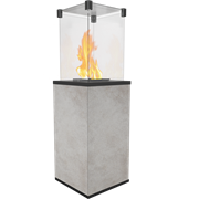 Газовый уличный обогреватель Kratki PATIO/MINI/M/G31/37MBAR/Q/O/G - OXIDE GRIGIO с ручным управлением M130780