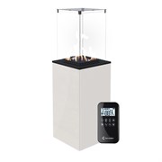 Газовый уличный обогреватель Kratki PATIO MINI/G31/37MBAR/B - белое стекло, с пультом ДУ M64647