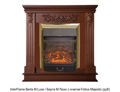 Деревянный камин (портал+очаг) InterFlame Berta Luxe/ Берта Люкс с очагом Fobos/ Majestic M110082