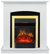Пристенный электрокамин Royal Flame Barсelona дуб белый с очагом Majestic FX Brass/Black M233314
