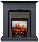 Пристенный электрокамин Royal Flame Barсelona дуб серый с очагом Fobos FX M Brass/Black M233307