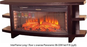 Деревянный камин (портал+очаг) InterFlame Long / Лонг с очагом Panoramic 33W FX M110126