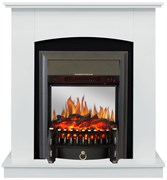 Пристенный электрокамин Royal Flame Barсelona дуб белый с очагом Fobos FX M Brass/Black M233306
