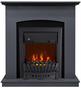 Пристенный электрокамин Royal Flame Barсelona дуб серый с очагом Aspen Black M233305