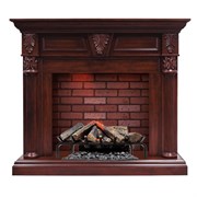 Пристенный электрокамин Dimplex Sheffield (темный орех/темная вишня) с очагом Silverton M129849