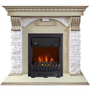 Пристенный электрокамин Royal Flame Dublin арочный сланец крем слоновая кость с очагом Aspen Black M129644