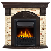 Комплект электрокаминов с искусственным камнем Electrolux EFP/P-1020LS с порталом Firelight Torre Classic камень сланец натуральный, венге M134377