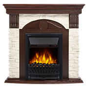 Комплект электрокаминов с искусственным камнем Electrolux EFP/P-1020LS с порталом Firelight Torre Classic камень белый, темный дуб M134376