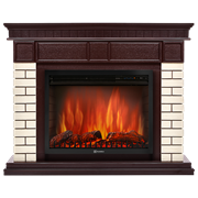 Угловой электрокамин Electrolux EFP/P-2720RLS с порталом Firelight Bricks 25 U (угловой) камень бежевый, темный дуб M134445