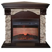 Элегантный камин для дома электрический Real-Flame Dublin ROCK Corner STD/EUG/24 AO с очагом Irvine 24 M68438