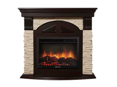 Угловой электрокамин Electrolux EFP/P-2520LS с порталом Firelight Torre 25U (угловой) камень белый, шпон темный дуб M133028