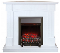 Угловой электрокамин Real-Flame Andrea Corner STD/EUG WT (WT-F513) с очагом Fobos/Majestic M187213