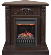 Угловой электрокамин Real-Flame Anita corner AO с очагом 3D Oregan M51490