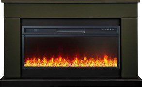 Линейный электрокамин Royal Flame BERGEN темная олива c очагом Vision 42 LED M235955