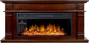 Линейный электрокамин Royal Flame Atlanta (тем. дуб) с очагом Vision 42 LOG LED M211742