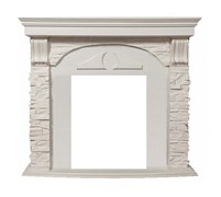 Широкий портал Firelight Torre C камень белый, шпон белёный дуб M231824