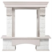 Угловой классический портал Firelight Forte Classic U (угловой) камень белый, шпон белёный дуб M231359