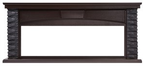 Линейный портал Firelight Porto Long камень черный, шпон венге M218494