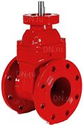 Задвижка клиновая REON RSV02RED Ду150 Ру16 с обрезиненным клином, фланцевая красная, корпус - чугун, уплотнение - EPDM, с голым штоком D040-07029